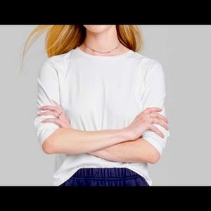 Wild Fable White Long Sleeve Tshirt